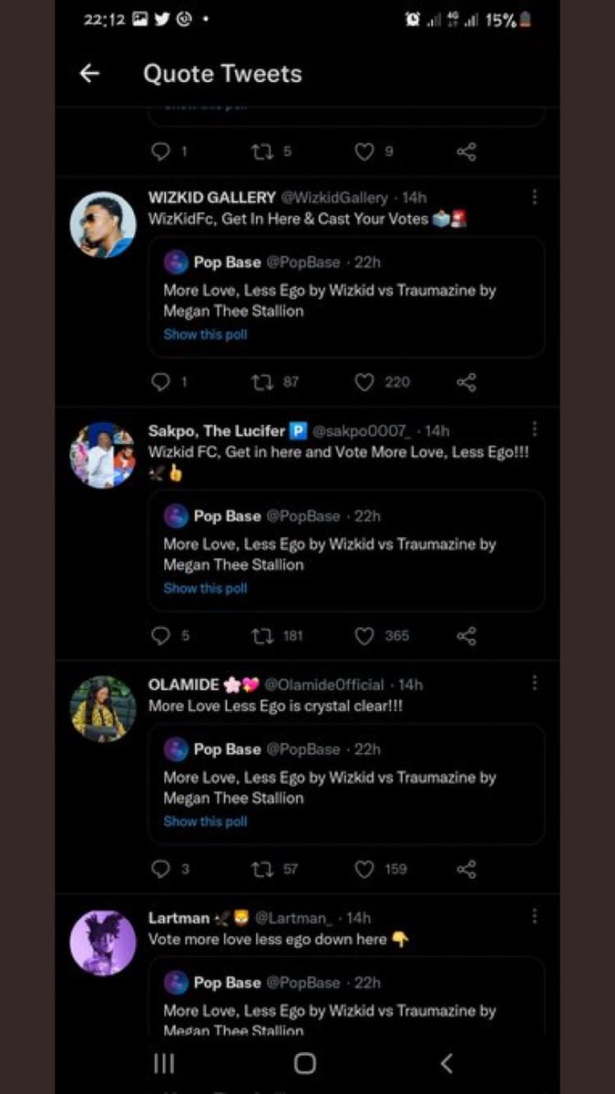 MoneyHeist_6's tweet photo. We call ourselves 40million fan base but we can’t win a poll after begging all fc’s and quoting without shame to vote for song that flopped ?. I’m a wizkid fan but to be honest this is a Big shame 💔 mlle! https://t.co/ppUuLkxKxI