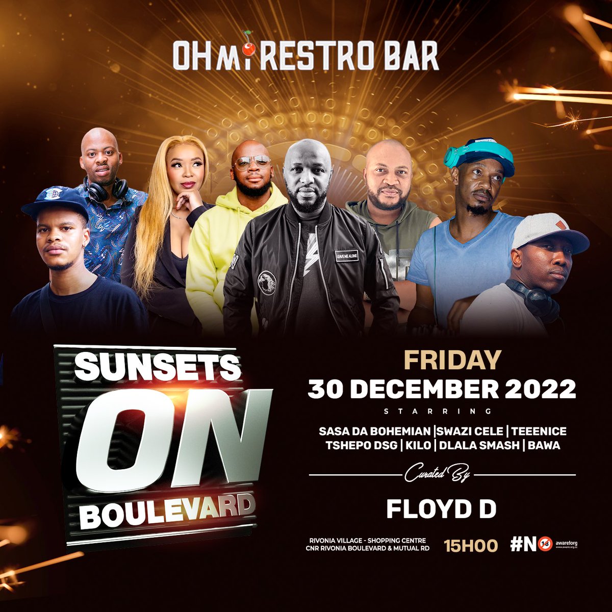THEEDjFloyd's tweet photo. Last Friday of 2022💣Join us tomorrow from 3pm @OHmiRestroBar from 3pm #sunsetsonboulevard🌅🍹 https://t.co/Lg8FgxAnpZ