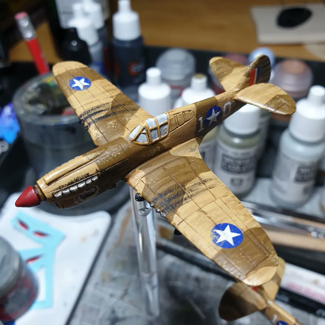 Capt_Platt's tweet photo. Finished my US P40 Warhawks for @Flames_Of_War https://t.co/ts5GUHabjg