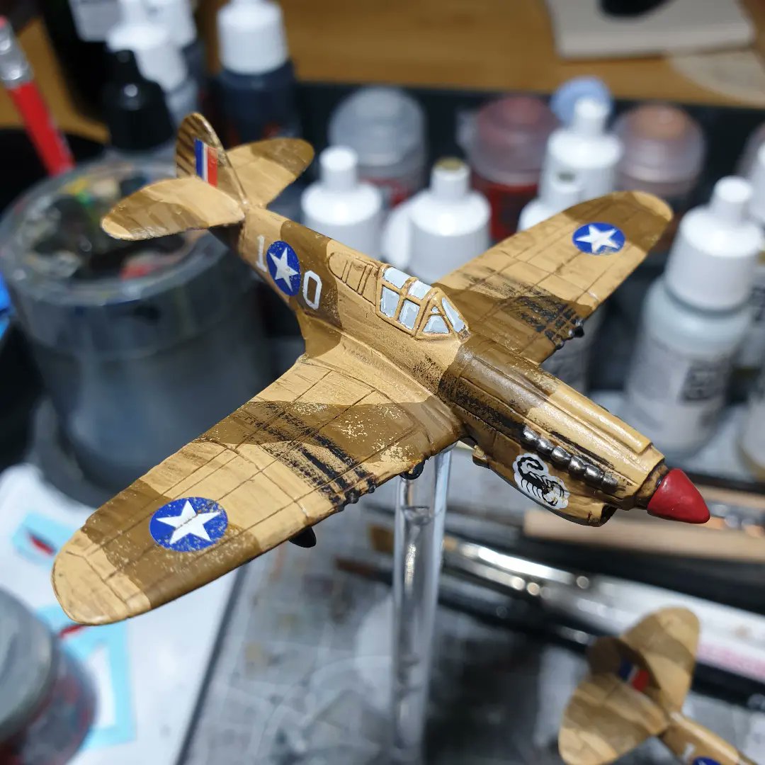 Capt_Platt's tweet photo. Finished my US P40 Warhawks for @Flames_Of_War https://t.co/ts5GUHabjg