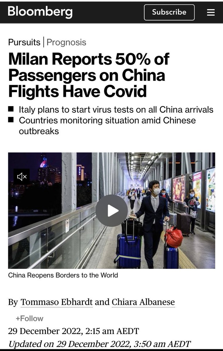 badiucao's tweet photo. Milan，Italy， 50% passengers on China flights have covid. Italy travel restricts China for Covid.

Australia，@AlboMP — I wont covid- restrict China now，I need monitor more… https://t.co/IBvmVdPTq1