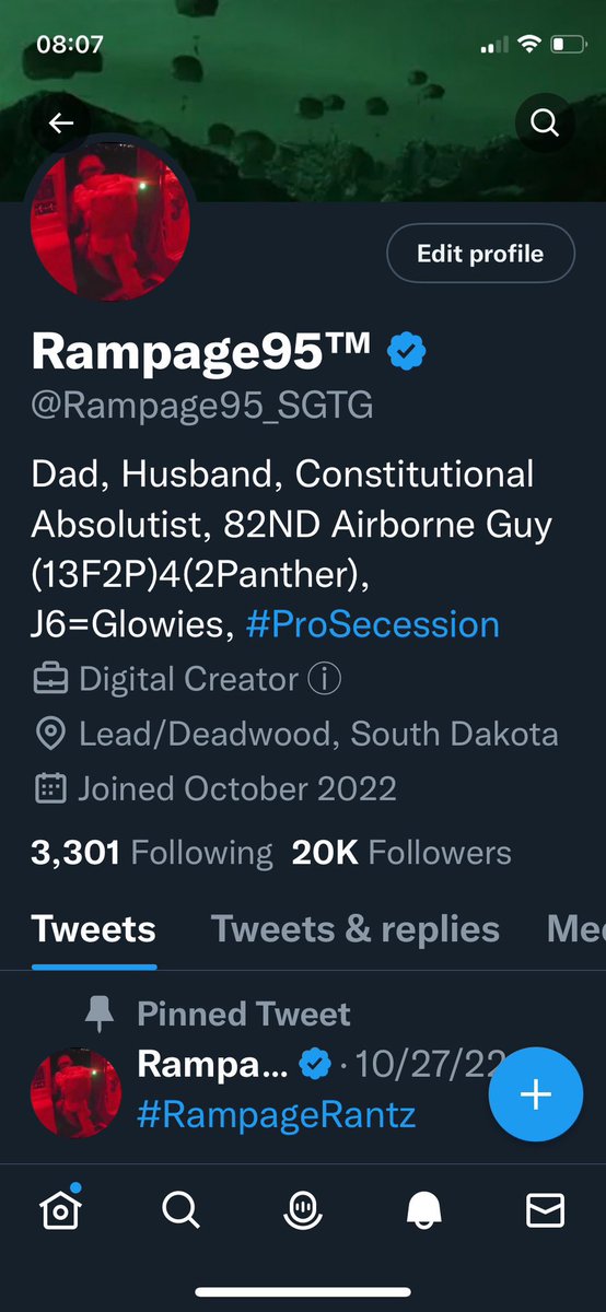 . @ellagirwin 
Please review our friends account and consider removing from suspension. 
He’s a great person, dad and veteran!!

This account did not break any laws or TOS. 

@rampage95_SGTG 👈🏻