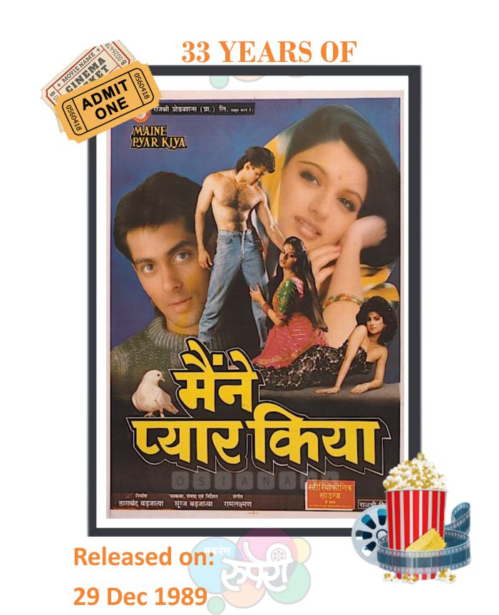 This Day That Year! #MainePyarKiya 

#SalmanKhan #Bhagyashree 
#MohnishBahl #AlokNath 
#ReemaLagoo #RajeevVarma 
#LaxmikantBerde #PervinDastur 
#AjitVachani

#SoorajBarjatya #RaamLaxman 
#AsadBhopali #DevKohli 

#33YearsOfMainePyarKiya  

@bhagyashree123
@Mohnish_Bahl