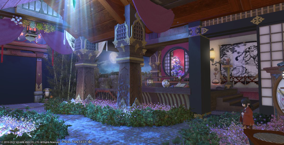 bobonenemiriri's tweet photo. 2023年🐰の初詣にどうぞ⛩🌌
「夜ノ夜中神社」
住所:Carbuncle シロガネ 18区49番地
常時開放しておりますので参拝・撮影どなたでもご自由にどうぞ📸⛩
神社の隣りにはお蕎麦屋も併設しておりますのでまったり休憩もできます(´▽`*)
#夜ノ夜中神社_FF14
#FF14housing
#HousingEden https://t.co/q6jYB6bcUU