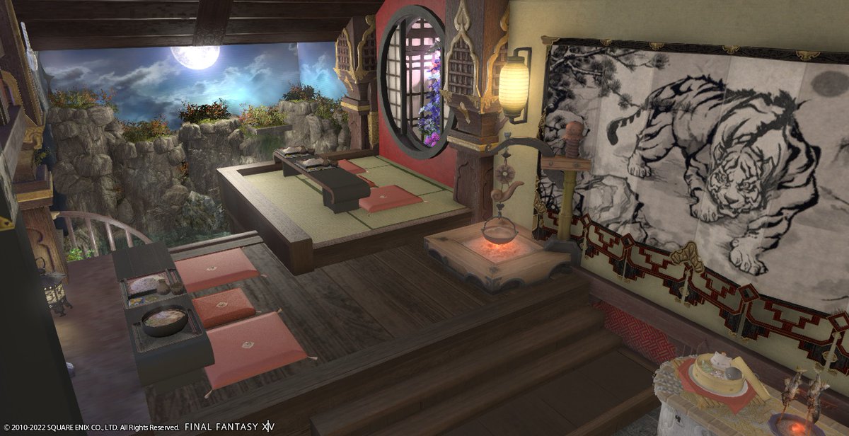 bobonenemiriri's tweet photo. 2023年🐰の初詣にどうぞ⛩🌌
「夜ノ夜中神社」
住所:Carbuncle シロガネ 18区49番地
常時開放しておりますので参拝・撮影どなたでもご自由にどうぞ📸⛩
神社の隣りにはお蕎麦屋も併設しておりますのでまったり休憩もできます(´▽`*)
#夜ノ夜中神社_FF14
#FF14housing
#HousingEden https://t.co/q6jYB6bcUU