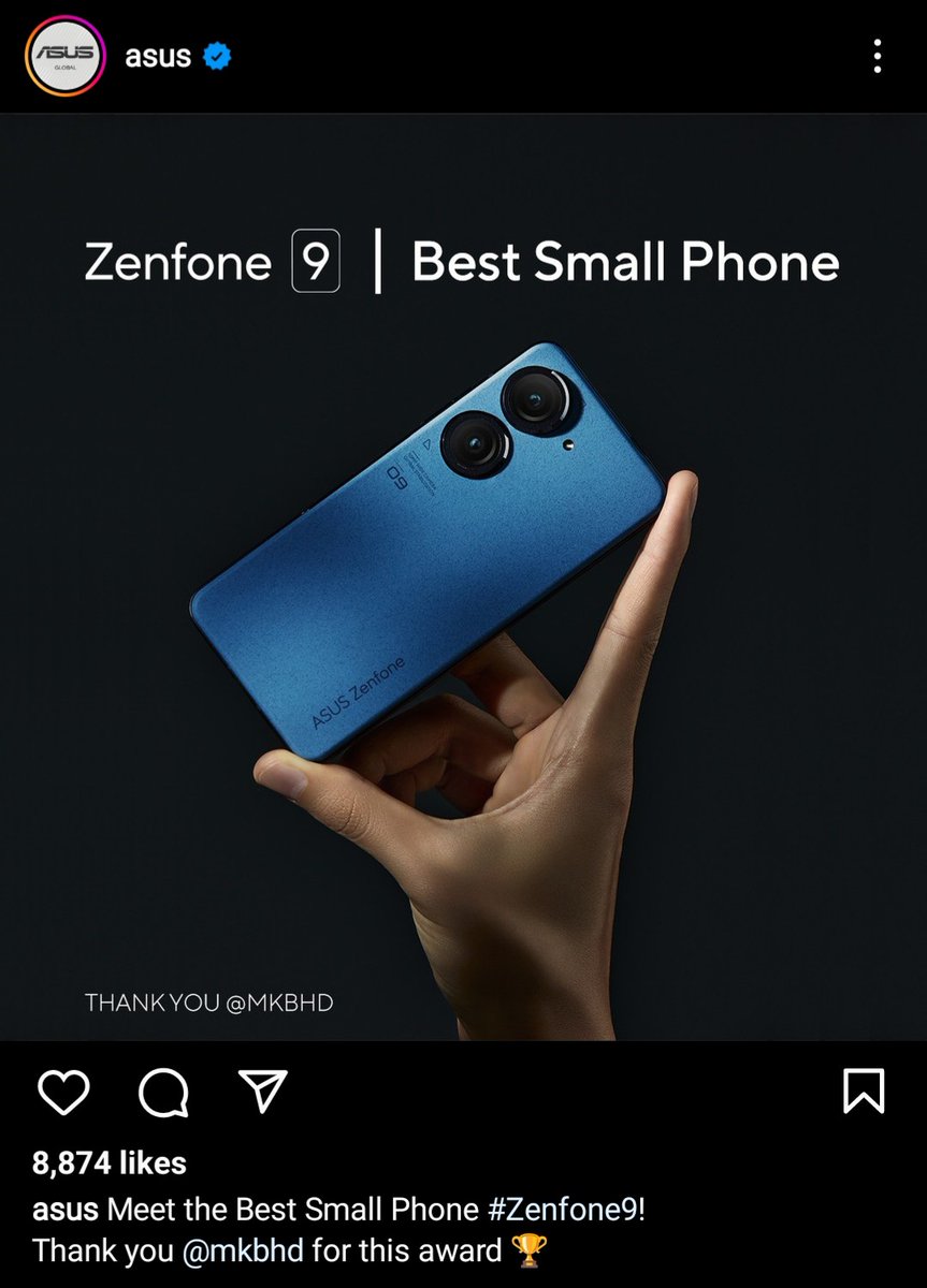TechTicTok1's tweet photo. Keeping the buzz alive 🔥 Making mark as usual ❤️ This time from #MKBHD 🏆
#BestBattery #ROGPhone6 & #BestSmallPhone #ASUS #Zenfone9 #Tech #Awards https://t.co/3fLysFjpAP
