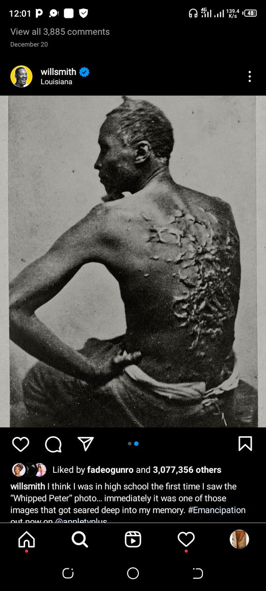 Emacipation should be the best Holly wood true event movie dx year.... We need to know more history, it helps us identify our identities... #Emancipation #WillSmith #Ukraine #PeterObi4President2023