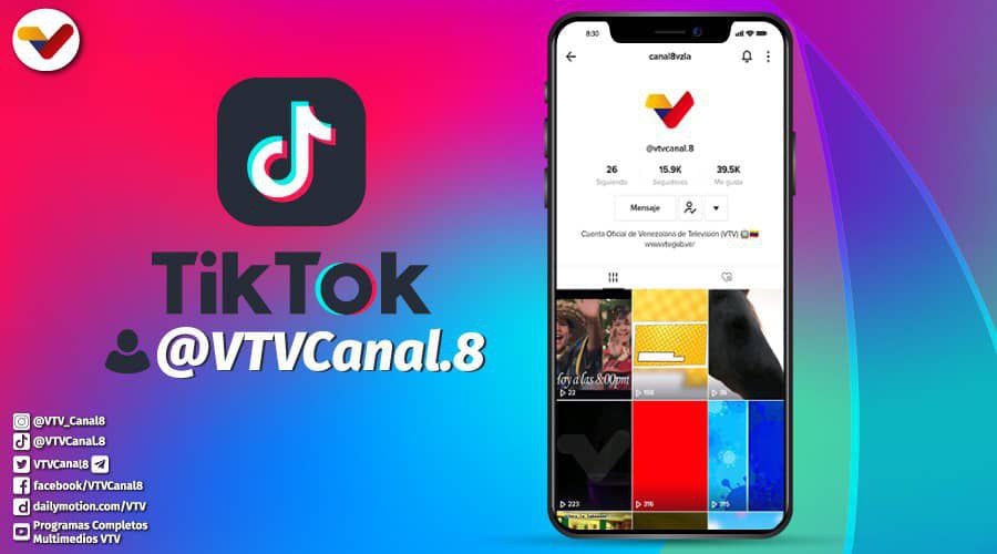 VTVcanal8's tweet photo. #ÚNETE | ¡Disfruta del contenido que tenemos para ti en nuestra cuenta en TikTok!😃 https://t.co/oEqKaoEE6p 

#GMVVMetaCumplida https://t.co/01ivJ7sZxS