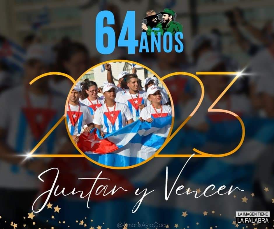 Sólo nos seperan 3 días para celebrar el #Aniversario64 del Triunfo de la Revolución Cubana. #JuntarYVencer #UJCMatanzas #MatancerosEnVictoria #UJC #Cuba