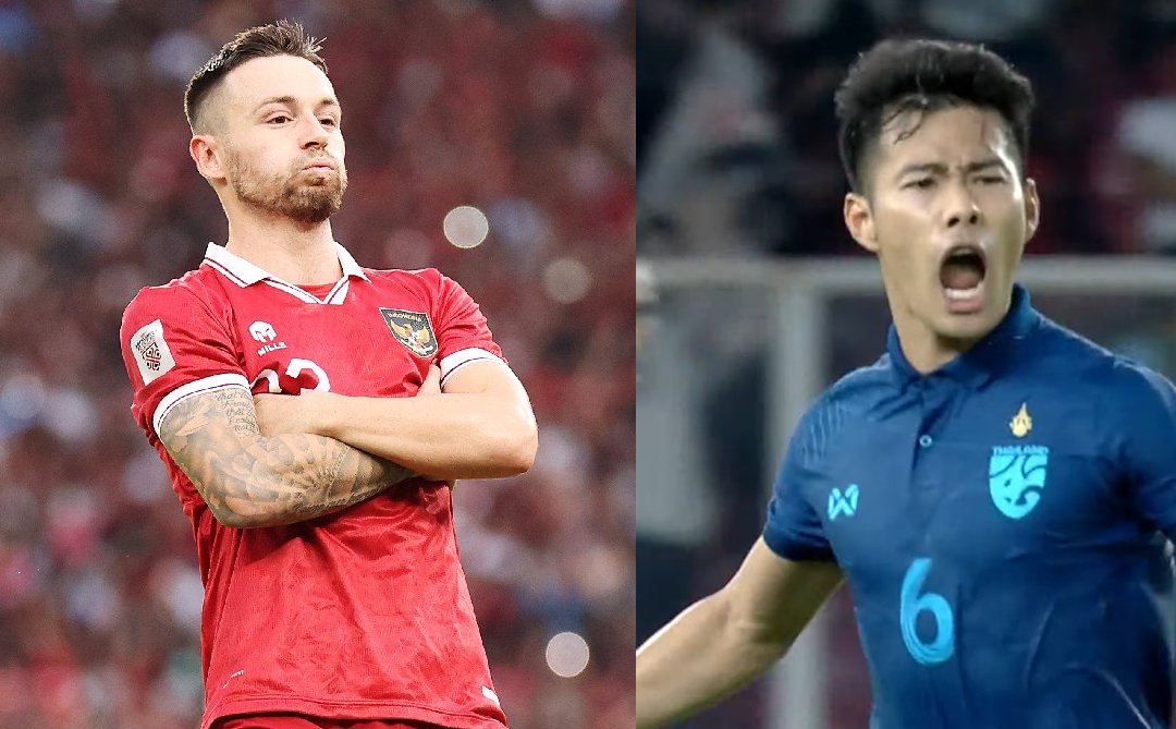 FaktaSepakbola's tweet photo. #AFF 
FT: Indonesia 1-1 Thailand
⚽️ Marc Klok 50' (p)
-
🔴 Sanrawat Dechmitr 62'
⚽️ Sarach Yooyen 79'

Gak jadi menang, bukannya nambah gol malah kebobolan lawan 10 pemain 😭 masih harus berjuang saat lawan Filipina nanti 

#TimnasDay https://t.co/kHYgtw0dc8