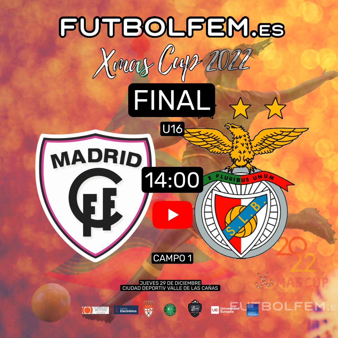 ¡A la final!! 

futbolfem.es Xmas Cup 2022

<a href="/MadridCFF/">Madrid CFF</a> - <a href="/SLBenfica/">SL Benfica</a>