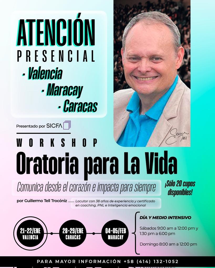 Cuando abres la boca le dices al mundo quien eres!
Hay pesonas que saben hablar y otras que se saben comunucar, la diferencia es abismal y el éxito es el resultado!
Vamos juntos  vivir una experiencia de despertar y aprendizaje que cambiará radicalmente tu manera de comunicarte.
