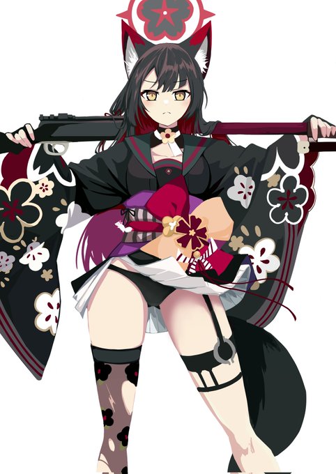 #ブルアカ 
ワカモのスカートめくれそうだよねという絵 