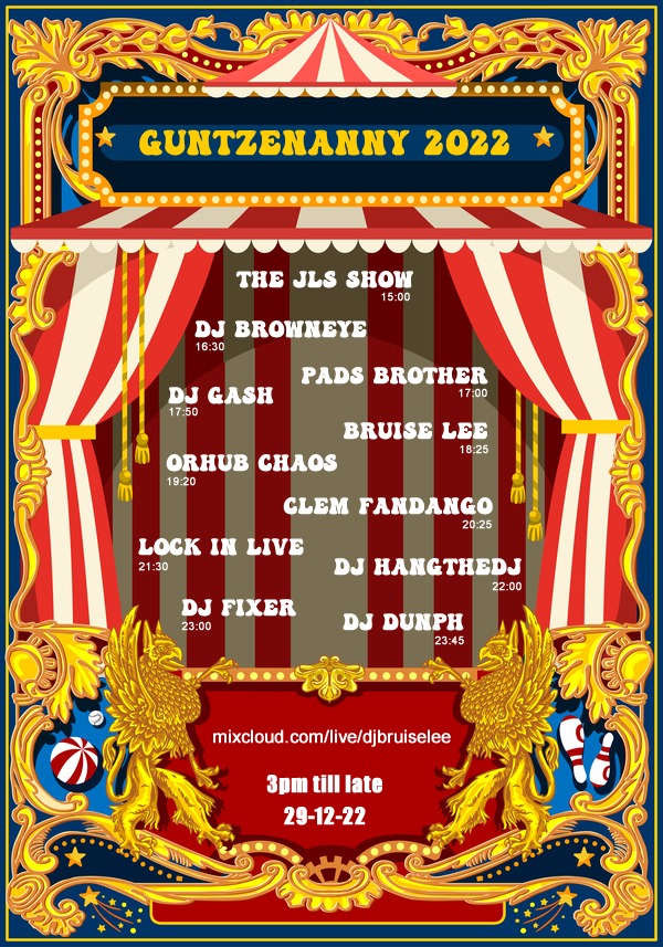 GuntzFest's tweet photo. Hello world, we are back again with our annual Guntzenanny traditional shindig! Big shout out to DJ BRUISE LEE for pulling out the kitchen sink with his ultra tensile strings to make this happen.

Click here to listen NOW https://t.co/yABlY2bi08

JM

@BruiseLeeB @TheJLSShow @ https://t.co/PBDx4HBYAH