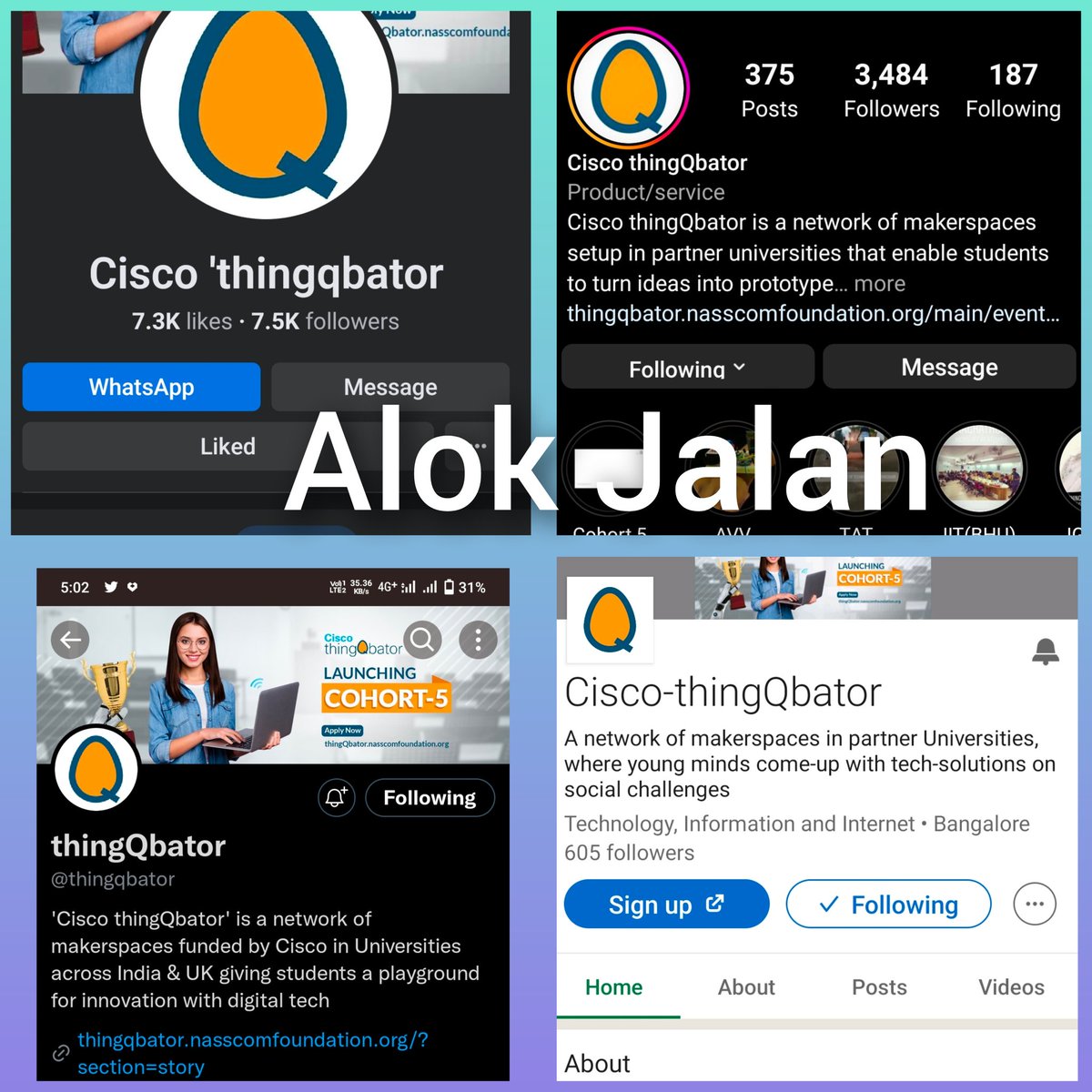 ImAlokJalan's tweet image. B. OpenAI
#thingQbator #Cisco_in #NASSCOMFoundation #contestalert #comingsoon #aicourses #artificialintelligence #contest #aicontest #giftvouchers @thingqbator 
Following you on all platforms
Join
@NikitaSingh_24
@GoldQueenie4
@PinkyDholakia 
@Jhalli_lily 
@NehaYagnik 
@jasmeetkr