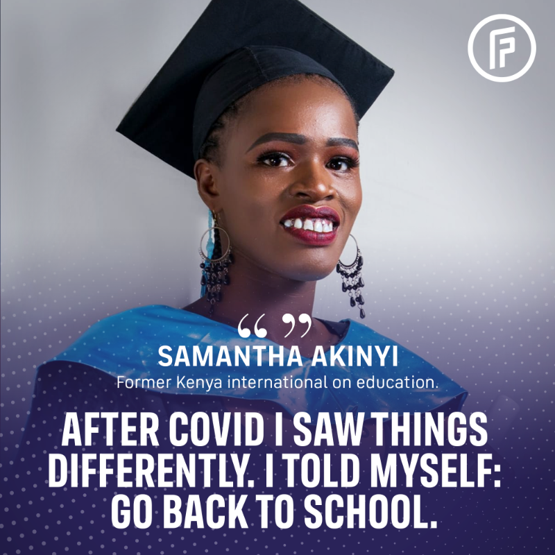 FIFPRO's tweet photo. Kenyan international goalkeeper Samantha Akinyi took some time away from football to study counselling and psychology with the help of the Kenya Footballers Welfare Association @KEFWAOfficial.