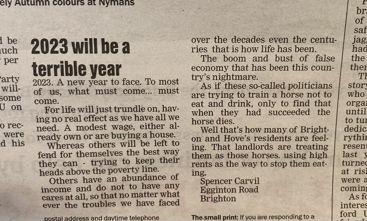 barlbarian (@barlbarian) on Twitter photo Bloody hell, Happy New Year to you too, Spence.
Cc. <a href="/pointlesslettrs/">Pointless Letters</a> @angrypiln. Via <a href="/brightonargus/">Brighton Argus</a> Bloody hell, Happy New Year to you too, Spence.
Cc. <a href="/pointlesslettrs/">Pointless Letters</a> @angrypiln. Via <a href="/brightonargus/">Brighton Argus</a>