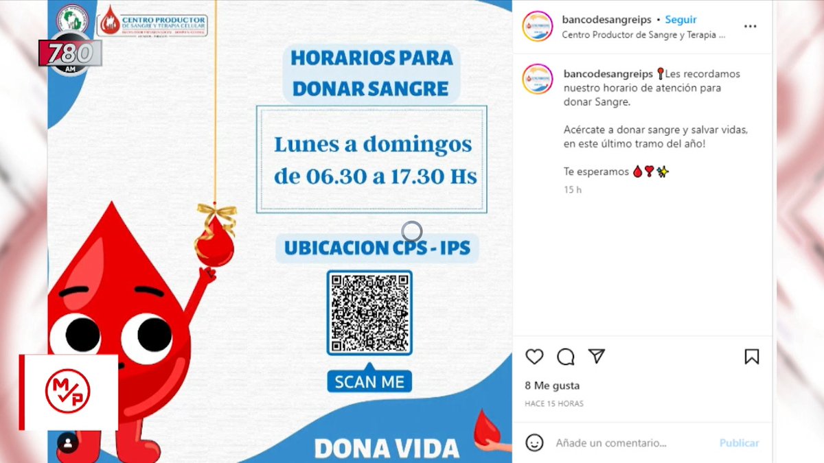 ☎️Hablamos con la Dra. Romina Alcaraz, del Banco de Sangre del IPS, instan a la donación de sangre

Escucha📻: megacadena.com.py #780AM