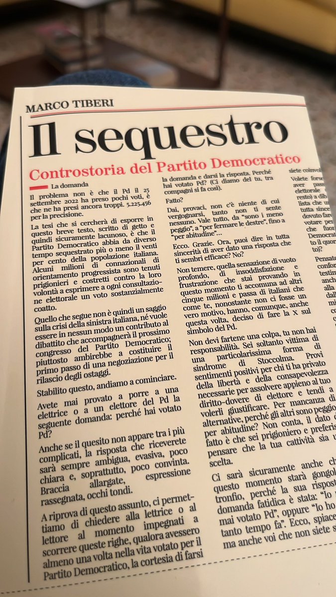Dalla Svolta ai risvoltini. Sic transit eccetera.
#Ilsequestro
<a href="/peoplepubit/">People</a>