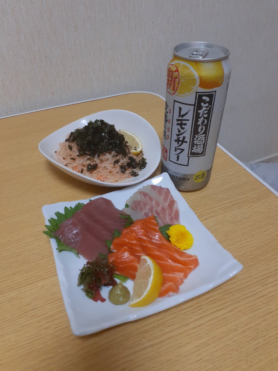 刺身とめんたい白滝✨✨
ナイス組み合わせ！！！
