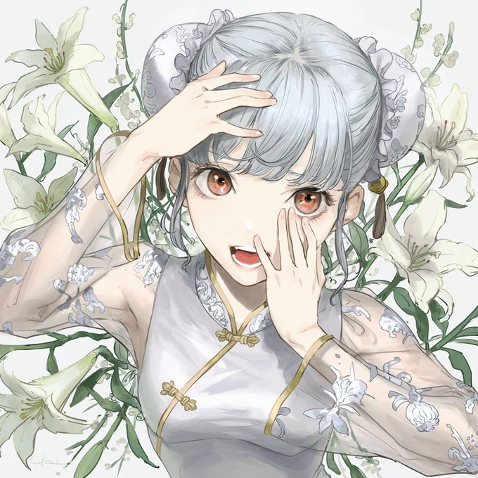 前描いてたいた女の子描き進めましたー 