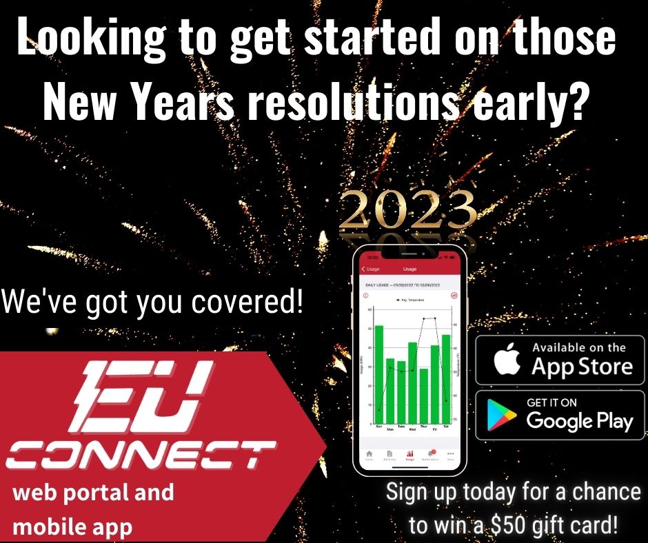 ErwinUtilities's tweet photo. Looking to be more energy efficient in the #NewYear? Check off that resolution early with our #EUConnect web portal and mobile app! https://t.co/02gvbZgRcv