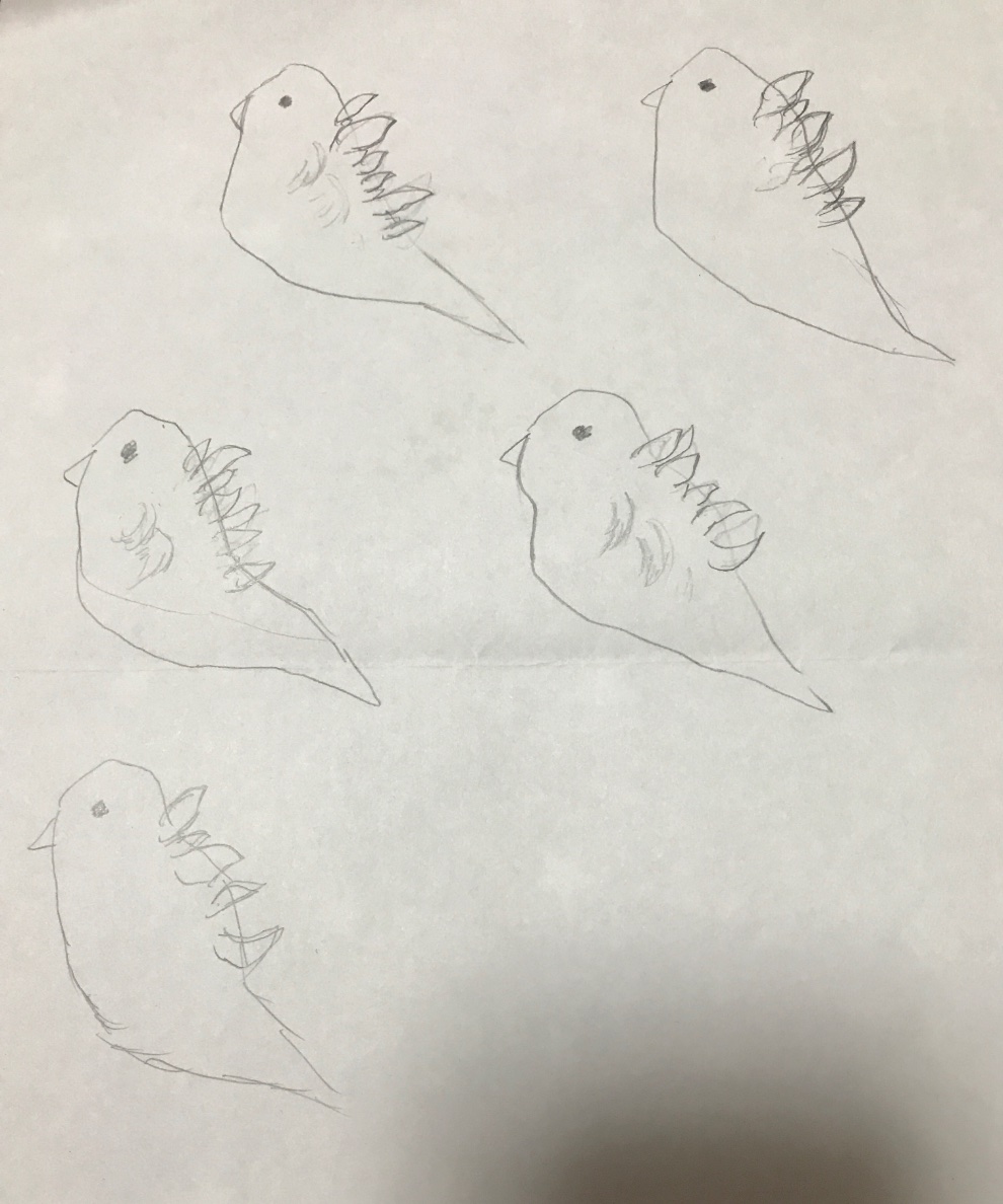 Jun39965353's tweet photo. 追い込まれていると、全然、家で描けなくて、気づいたら、よくわからない鳥を描いていて😆下手したらこの絵をプレゼントしてたよと、冗談で相手に話したら笑ってました。 https://t.co/uI2OJF2ZmQ