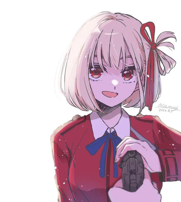 他に気に入っているのは、たきなが千束に銃を向けるところ見たい〜の妄想ちさたき、ザクザク描いて楽しかったチャペ、メンカラメイド衣装(癖)のメンバー 