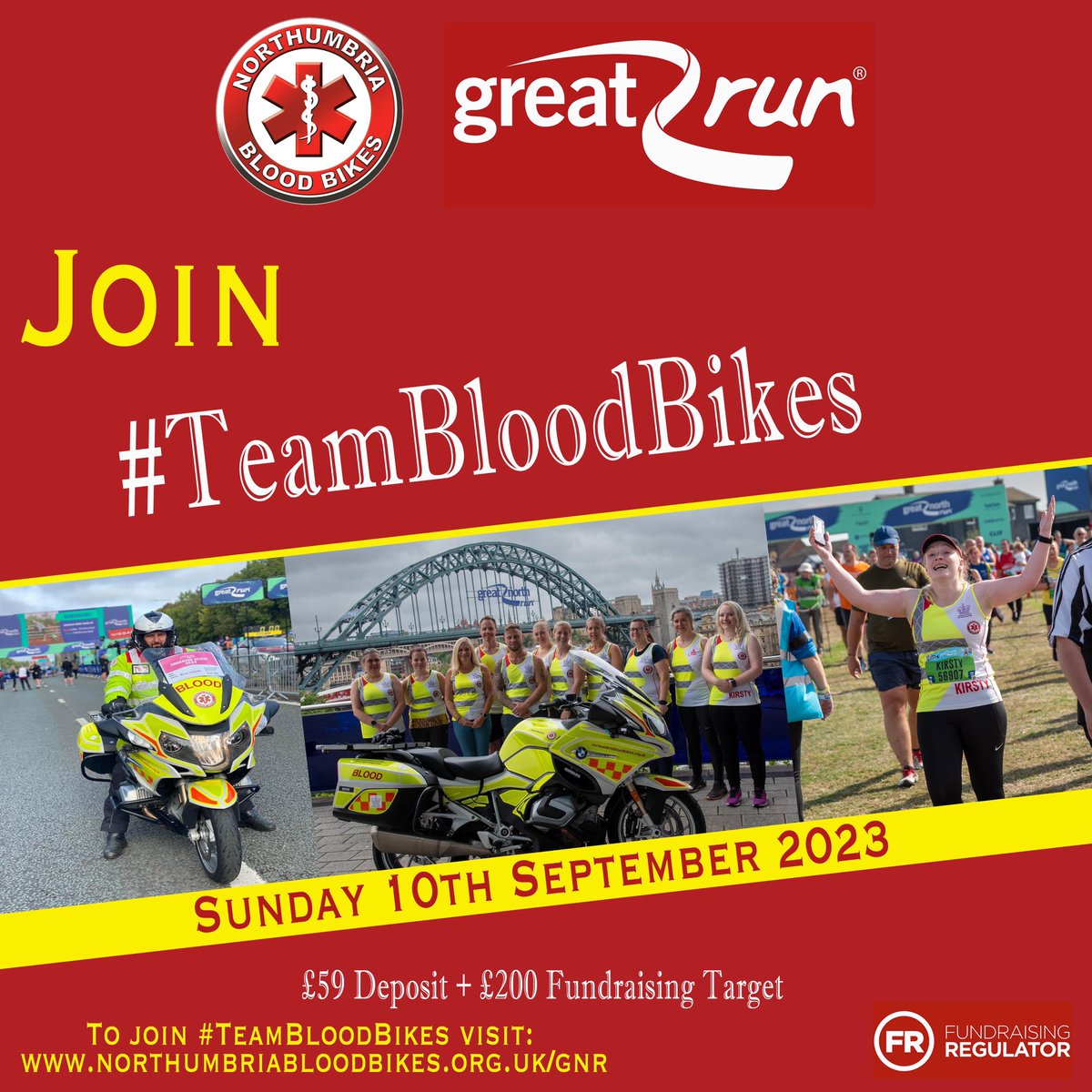 NorthumbriaBB's tweet photo. If you’ve lost track of what day it is don’t worry we can help. It’s the day you sign up to #teambloodbikes for next year’s Great North Run.
Sign up today via: https://t.co/4JAdn2hewT
#bloodbikes #BloodBikesGNR #runningtomakeadifference #gnr2023 https://t.co/P1HyCnc0uO