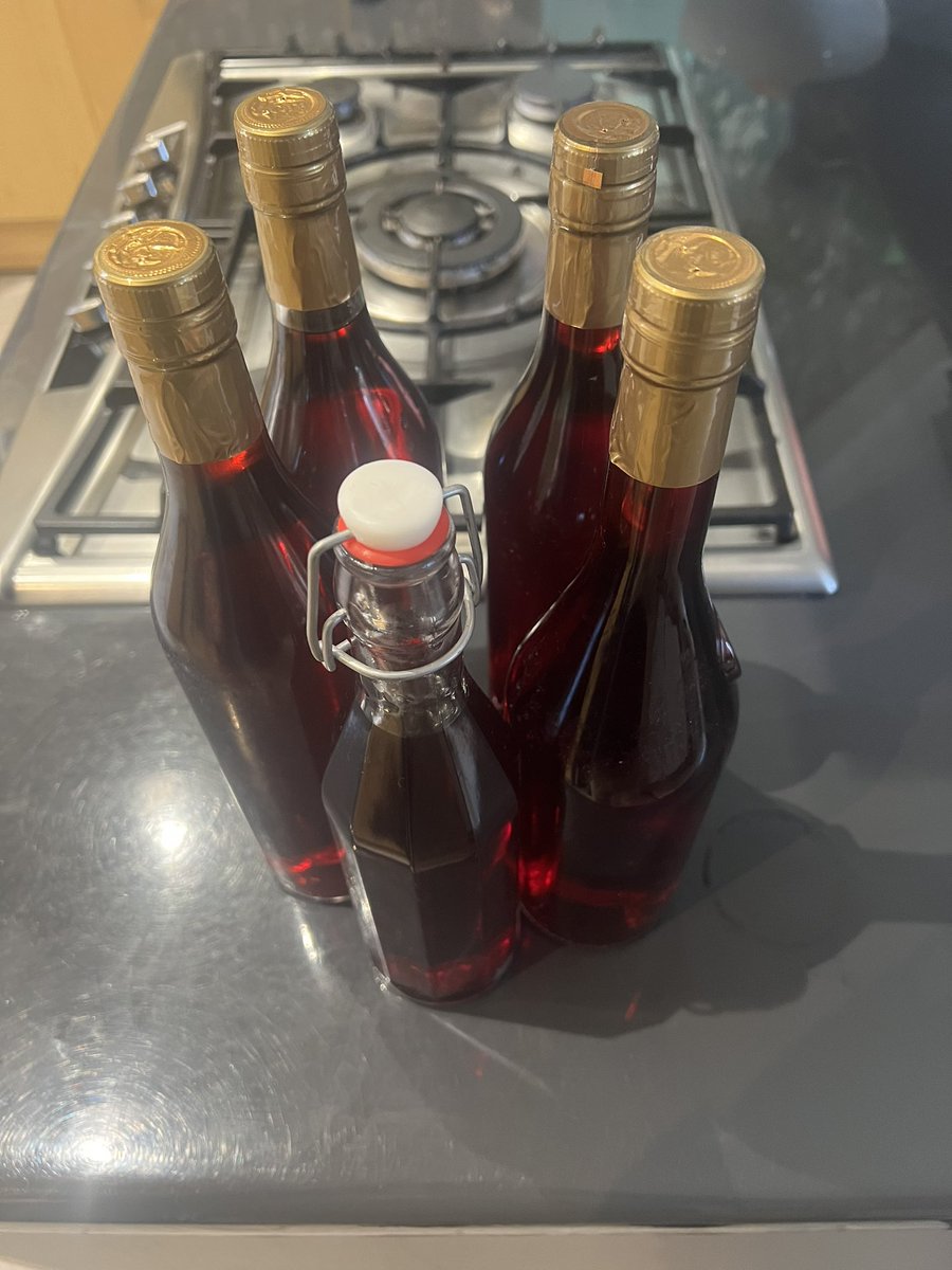 Just bottled the ‘22 vintage. Thinking of calling it ‘The 3 Prime Ministers’ or ‘The 4 Chancellors’ both of which we have had since the damsons were picked!