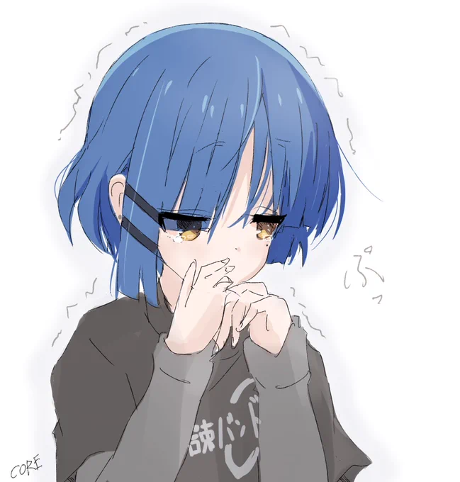 笑いをこらえるリョウ先輩 