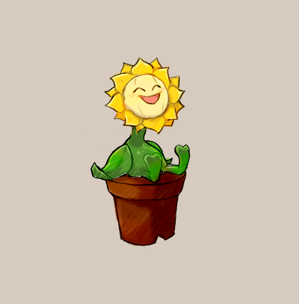 no humans closed eyes pokemon (creature) solo plant smile flower pot  illustration images