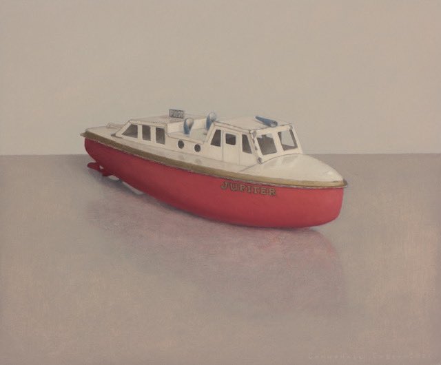 We hope that Santa delivered some good toys this Christmas! 🎅🎄⛵️🧸 ‘Sugarplum’ by Deirdre Walsh. ‘Wind Up Boat (Sutcliff 117 'Jupiter'Ocean Pilot)’ by Comhghall Casey. #irishart #barbarastanleygallery