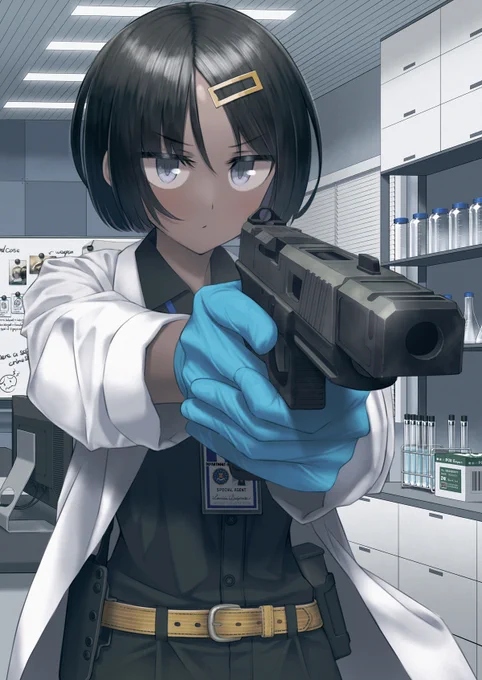 白衣と銃。 
