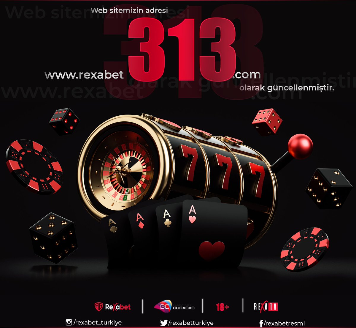 ➡️Adresimiz Güncellendi! ✨
❗️ Adresimiz "rexabet313.com" olarak güncellenmiştir.  
✅ Rexabet