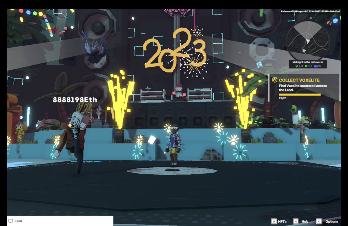 RumChana's tweet photo. @TheSandboxGame @steveaoki @TheOfficialA7X @suecothechild @ParisHilton @deadmau5 @blond_ish Celebrating the end of the year in @TheSandboxGame Metaverse! ✨🎇 https://t.co/Oo7ODtmzmg