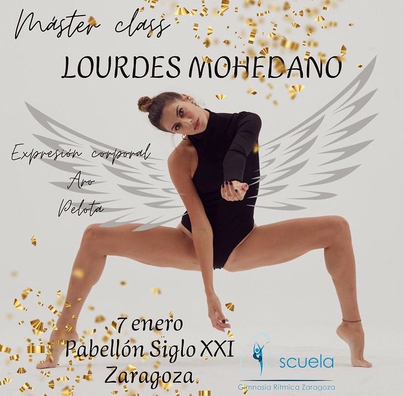 📢 | Feliz de anunciar la primera #MasterClassLourdesMohedano de 2023.

¡Vaya regalo de Reyes! 🎁

¿Te apuntas?

🗓️ 7 de enero 
📍 Pabellón Siglo XXI, Zaragoza

📩 Más info: cergz@hotmail.com
clubescuelagrzaragoza.com