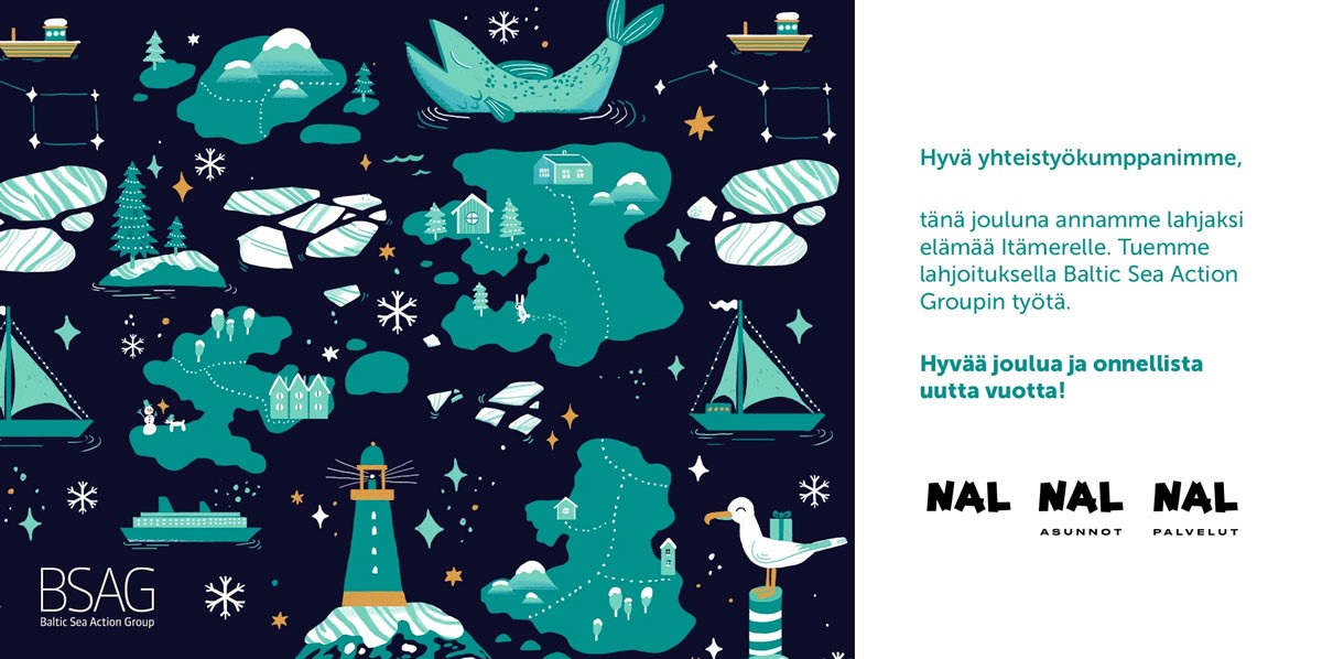 armimurto's tweet photo. Joulu ehti jo mennä, mutta ajattelin, että voisin vielä välipäivinä kertoa lahjoituksestamme. Jotta nuorilla olisi tulevaisuudessa hyvinvoiva Itämeri ympärillään, niin konsernimme lahjoitti joulukorttibudjettinsa Baltic Sea Action Groupin @BSAG_ keräykseen. #ItämeriTekoja https://t.co/3Pa1Dc3MCm