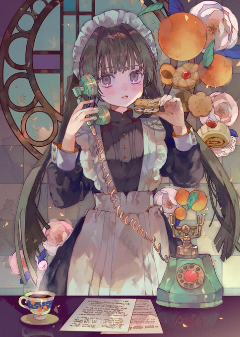 メイドさんのおやつタイム。 