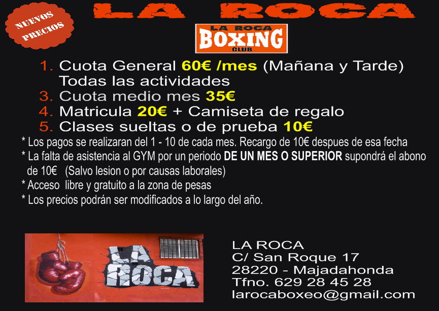 LaROCAboxeo's tweet photo. Comenzamos el año con nuevos precios y nuevas ofertas
#laRocaBoxeoMajadahonda #muaythai #k1 #kickboxing #mma #boxing #boxeo #kravmaga https://t.co/SWZTvj7eBe