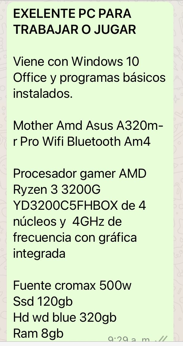 elnegroterrero's tweet photo. A la venta. Excelente PC para trabajar o jugara. Interesados por DM. 

OFERTON! $90.000 

De agradece RT 🙏🏾 https://t.co/jLyhDDFwek