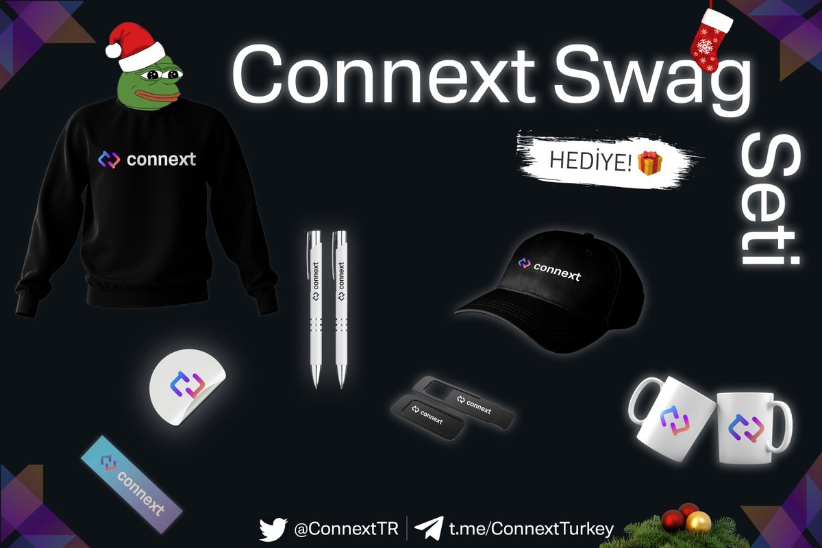 💥 YILBAŞI ÖZEL CONNEXT SWAG SET ÇEKİLİŞİ 🎄🎅🎁

🎁 5 kişiye x 1500₺ değerinde Connext Swag Set hediye ediyoruz😎🎉

Katılmak için:
✅ @ConnextTR'i takip et
🗣️ Telegram'a katıl t.me/ConnextTurkey
🤍 Beğen, RT yap ve 3 kişi etiketle

📣 Sonuçlar 10 Ocak'ta!

Detaylar🧵⬇️