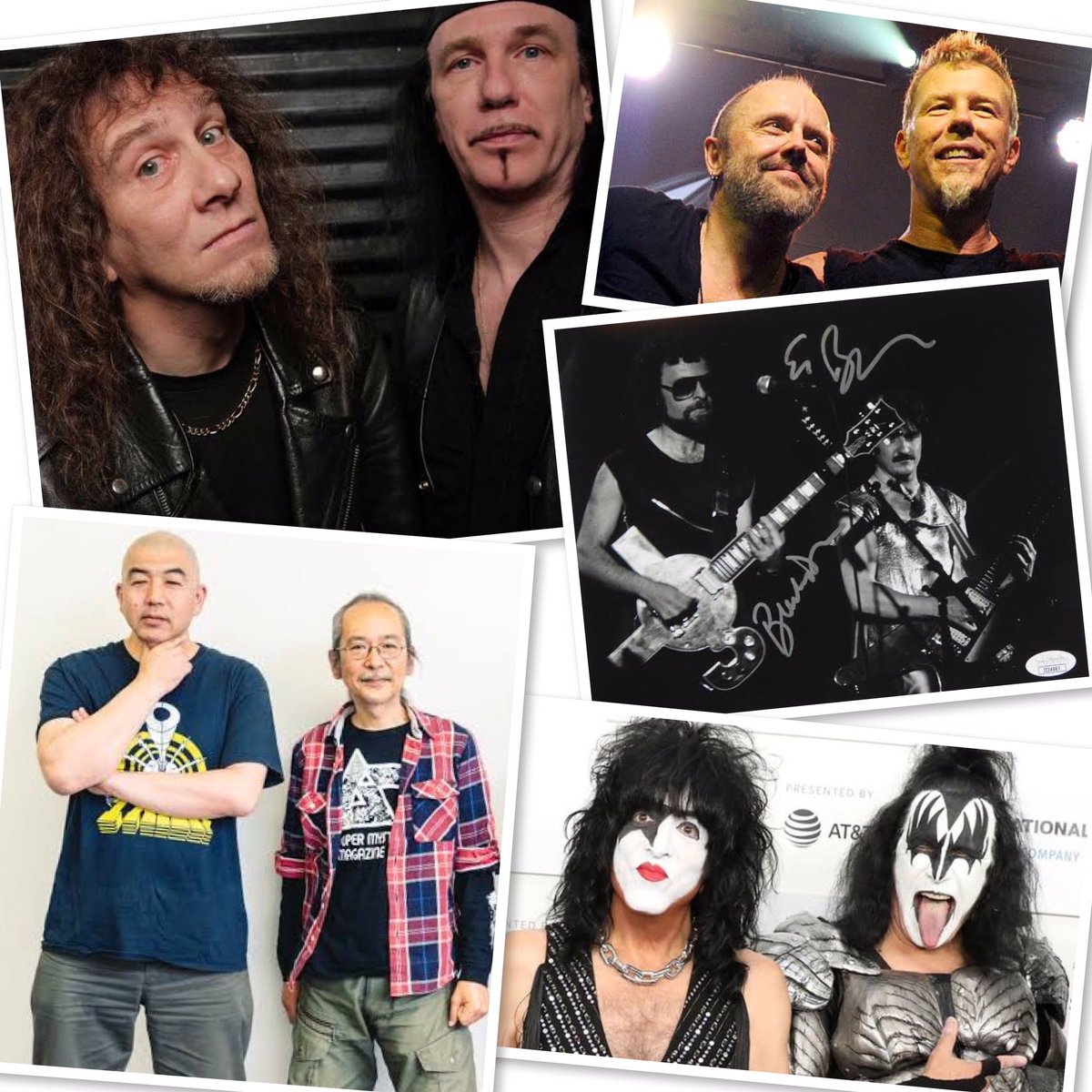 PeterSkovPhoto's tweet photo. Five bands who’ve kept the same two founding members through their history. Anvil, Metallica, Blue Öyster Cult, KISS, Ningen Isu https://t.co/f3ehFtqIKJ
