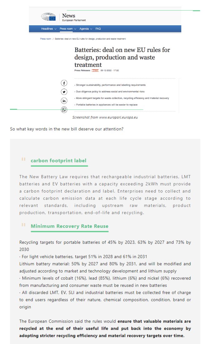 eisenreich's tweet photo. VeChain Technology Editorial: 'Is the Era of a Battery "Digital Passport" Coming?' 🔋

"Based on VeChain technology, key data of the battery life cycle is stored on the blockchain as well as the tracking of used batteries and their recycling and disposal." ♻️

#VeChain #EVs #Tech https://t.co/FGSrzmrS7p