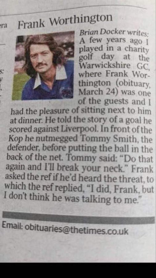 Seeing as you can't go near a player these days in top flight football, here's Frank Worthington on playing against Tommy Smith in the 1970s. <a href="/NickyAllt/">Nicky Allt</a> <a href="/FootbalIhub/">Football Hub</a> #YNWA #Liverpool #Legend #referee #Leicester 😂👍