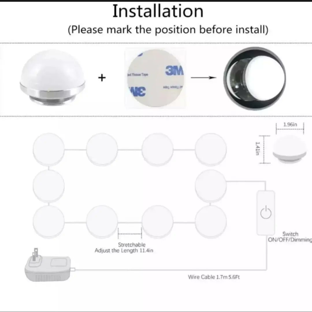 threadsgraphic's tweet image. 10pcs MIRROR VANITY LED LIGHTS
No need to drill holes, Directly stick it on the mirror or mirror frame or wall in a few minutes with strong tape stickers
For order WhatsApp or direct massage.#decora #decoration #decorativity #homedecor #islamabad #womensofislamabad #snowfall2022
