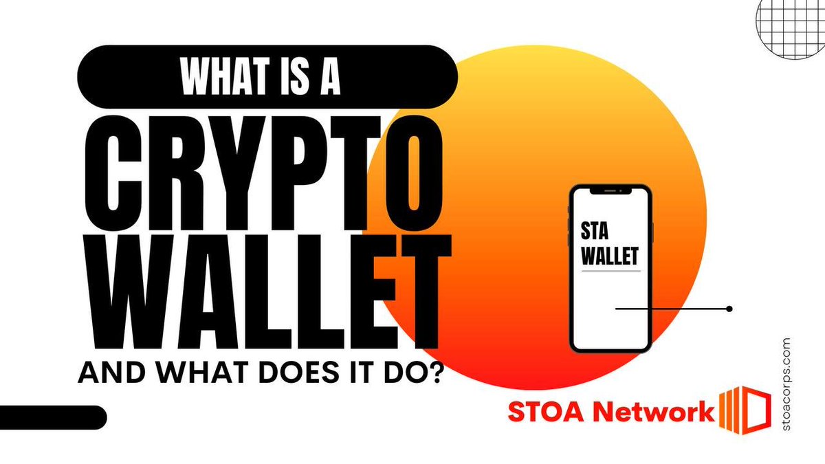STOA Network on Twitter "🤔 What is a CryptoWallet? ☝️ It’s a device