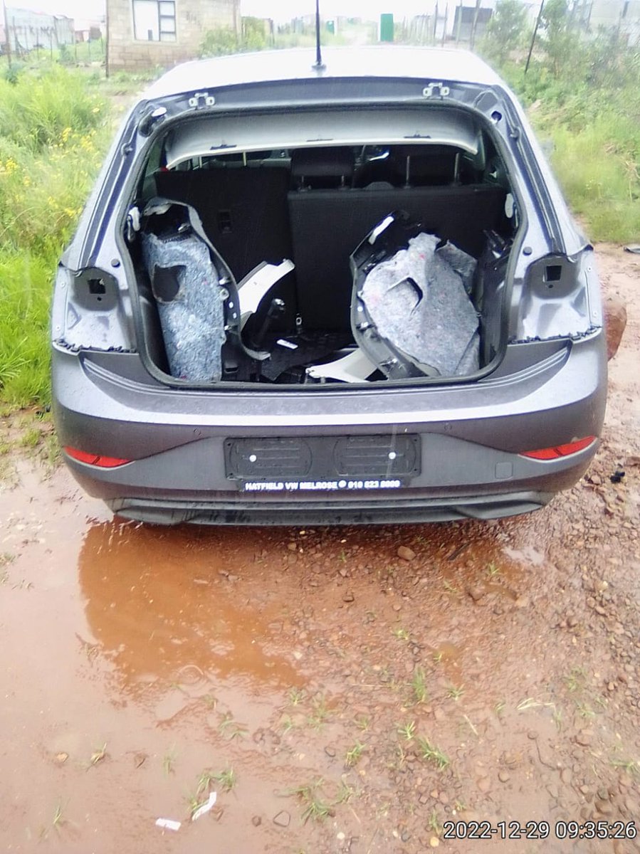 The owner of this suspected stolen and stripped polo might be in your timeline, this car is in Lawley Kokotela  next to the mountain. Please share <a href="/JoburgMPD/">Jo'burg Metro Police Department - JMPD</a> <a href="/GTP_Traffstats/">GTP Gauteng Traffic Police</a> <a href="/SAPoliceService/">SA Police Service 🇿🇦</a> <a href="/Julius_S_Malema/">Julius Sello Malema</a> <a href="/SABCNews/">SABC News</a> <a href="/Abramjee/">Yusuf Abramjee</a> <a href="/ewnupdates/">Eyewitness News</a> @SAfmnews