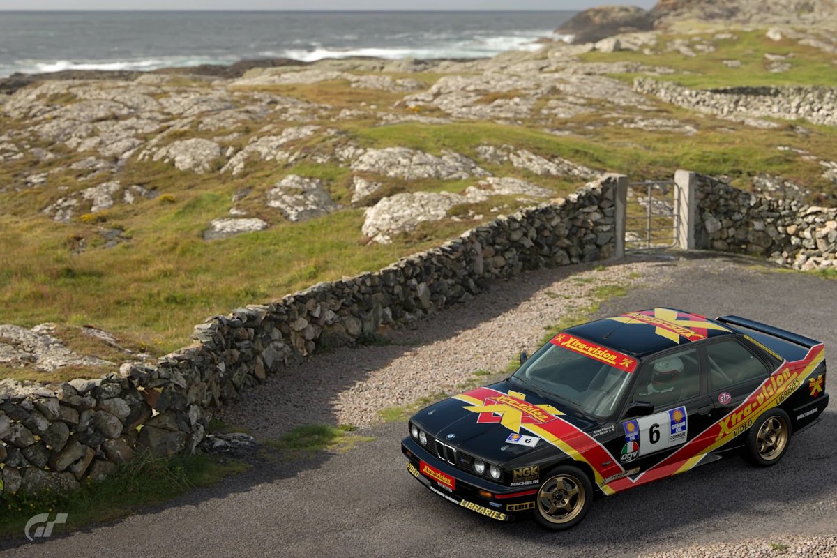 TiMoCoDesign's tweet photo. @VHSRallies and @rallyretro have been an awesome source of inspiration for the latest #timoco82 #GT7Livery: the Xtravision sponsored #bmwm3 that Austin Machale used to win the 1990 @OffDonegalRally @IrishTarmacTROA #austinmachale #donegal #rally #irishrallying https://t.co/6oLbEDsuAl