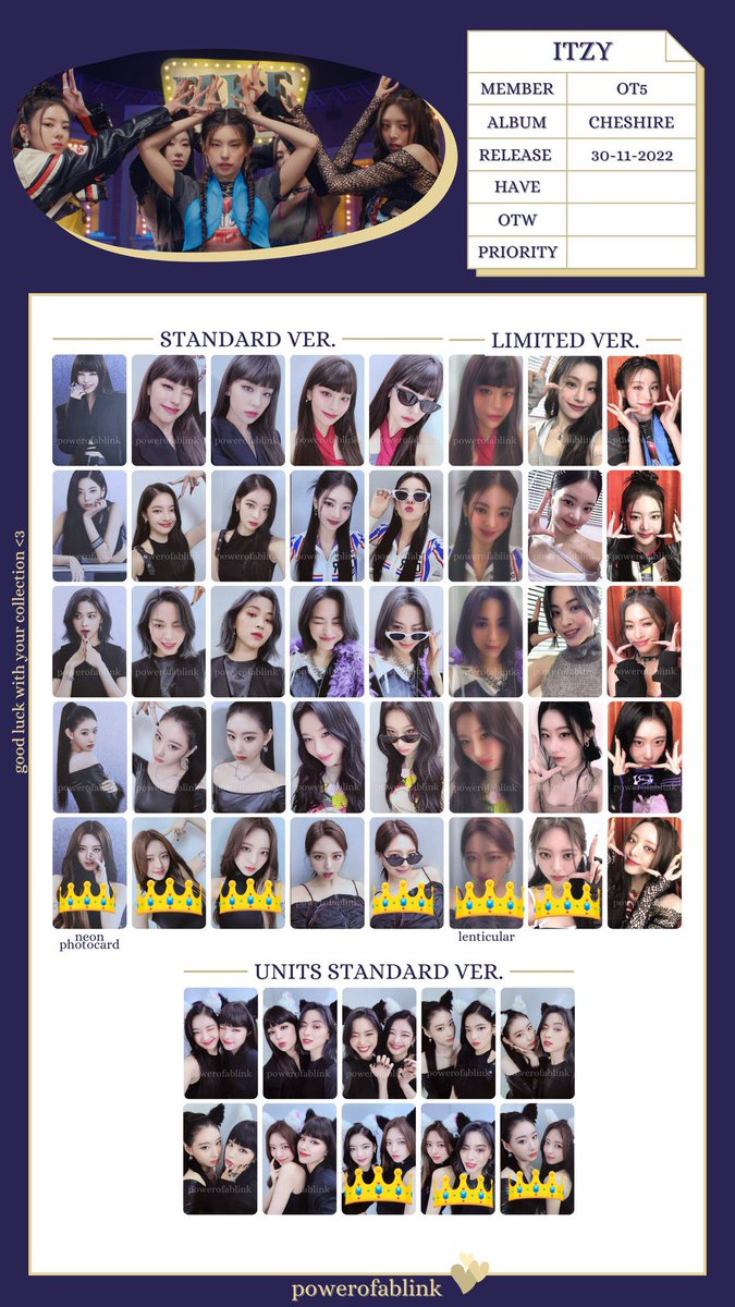 ynynshushu's tweet photo. itzy トレカ　Cheshire 交換

譲: 1枚目💗
求: 2枚目👑

同種のみの交換です。
ユニットは、ユナがいるもののうち、リア、リュジン、チェリョンとのペアのものを求めております。
お心当たりのある方はリプかdmお願いいたします。
⚠️同日・防水発送必須
⭐️複数交換優先アリ⭐️ https://t.co/agWXgT7dGh